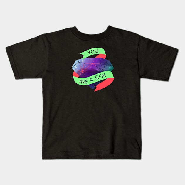 You Are A Gem Kids T-Shirt by StrayKoi